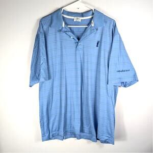 The Open Collection XL Polo Muirfield 2013 Blue Striped Filo di Scozia Made EU